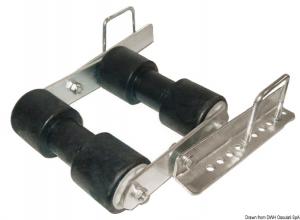 Rullo basculante posteriore 60 mm doppio